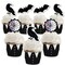 Big Dot of Happiness Goth Girl Cupcake Decoration Kit, Black & Purple Halloween or Gothic Birthday Party Cupcake Wrappers and Treat Picks - Set of 24